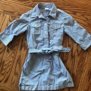 Girls shirt dress striped size 4/5